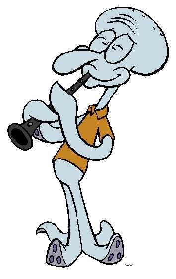 Squidward Playing His Beloved Clarinet Squidward Tentacles