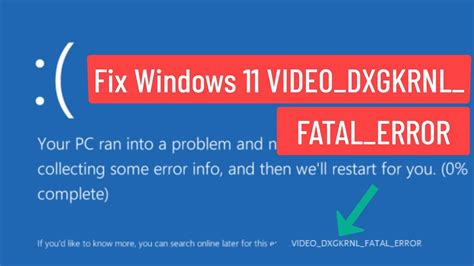 Solución al error fatal VIDEO DXGKRNL en Windows 11 Mundowin