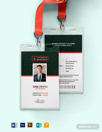 Portrait Id Card 10 Examples Word Pages Photoshop