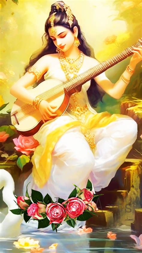 Pin By Yugal Pandit On Hindu Goddesses Hindu Art Saraswati Devi