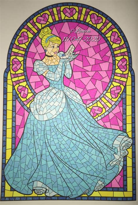 Cinderella Coloriage Disney Vitrail Disney Dessin Animé Walt Disney