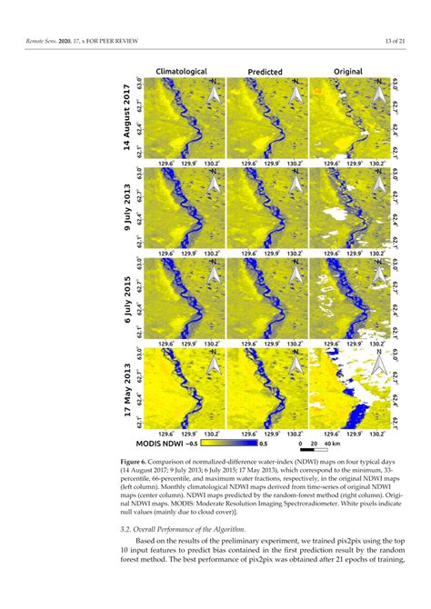 Comparison Of Normalized Difference Water Index Ndwi Maps On Four