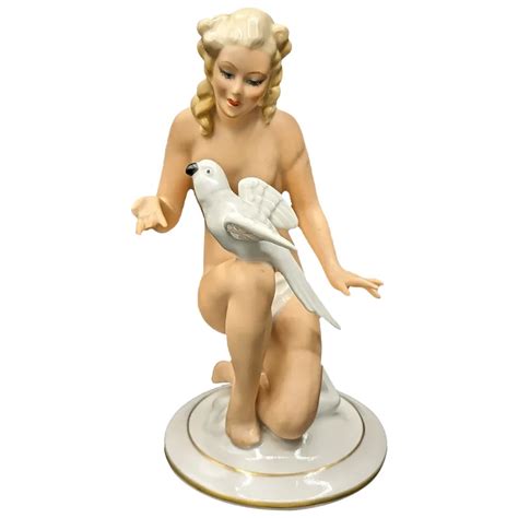 Vintage Gerold Porzellan Bavaria Western Germany Bisque Porcelain Nude