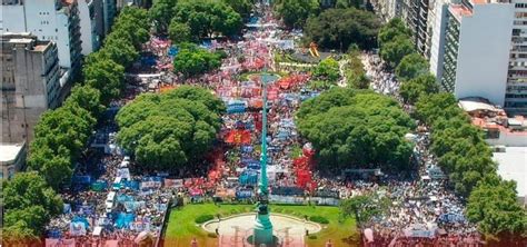 Argentina Contundente Paro Y Multitudinaria Marcha Contra El Ajuste De