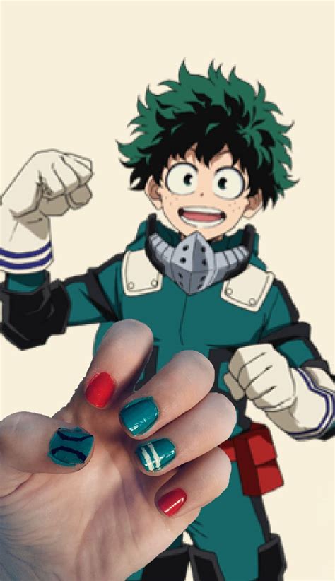 Deku Nails 💫 Unhas De Anime Ideias Para Unhas Unhas Bonitas