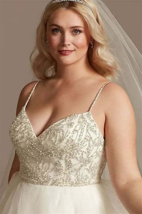 50 Plus Size Wedding Dresses For Curvy Brides Curvy Girl Dresses Davids Bridal Wedding