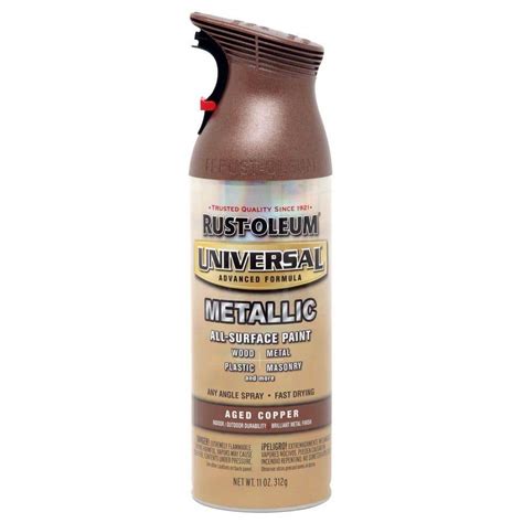 Rust-Oleum Universal 11 oz. All Surface Aged Copper Metallic Spray Paint and Primer in One (6 ...