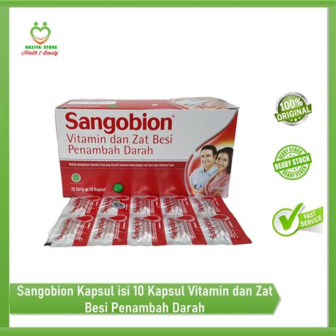 Sangobion Kapsul Suplemen Zat Besi Penambah Darah Anemia Multivitamin