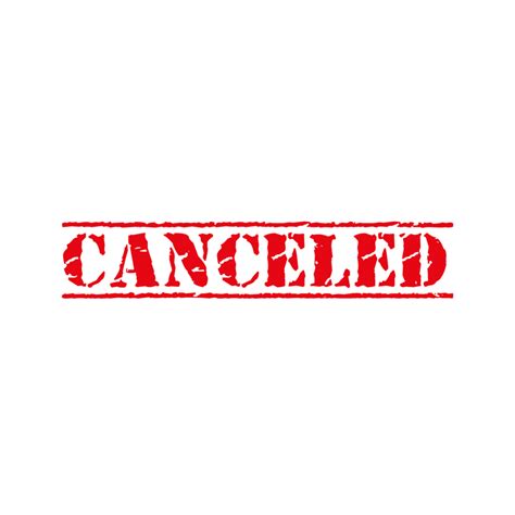 Canceled transparent red rubber stamp 27147971 PNG