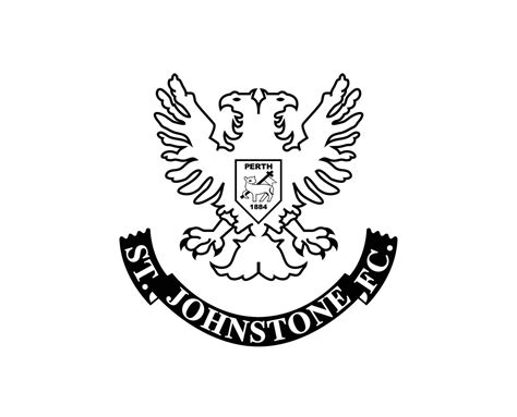 St Johnstone Fc Club Logo Symbol Black Scotland League Football