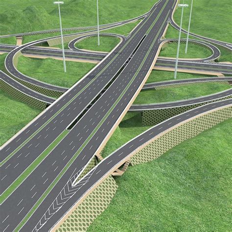 3d Model Highway Road Way