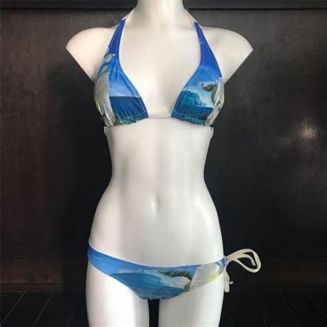 Aaron Chang Swim Aaron Chang Plumeria White Blue Floral Bikini