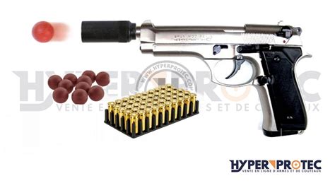 Pack D Fense Pistolet Alarme Bruni Chrom