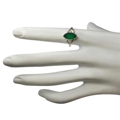 Green Onyx Sterling Silver Ring Amberman