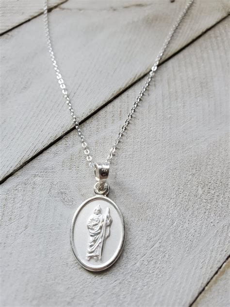 Sterling Silver St. Jude Necklace – Catholicshoppingplace.com