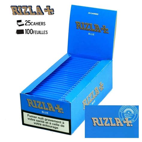 Boite de 25 Carnets de Feuilles à Rouler rizla bleu moins cher