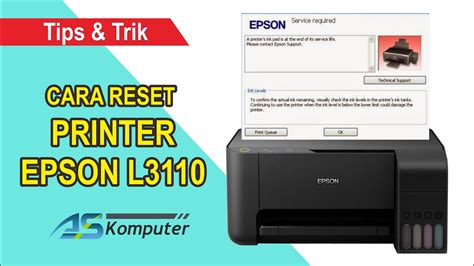 Cara Mudah Reset Printer Epson L3110 YouTube