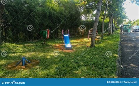 Photos of Playgrounds for Children in City Parks Stock Photo - Image of ...