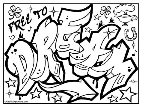 Swag Graffiti Coloring Pages At Getdrawings Free Download