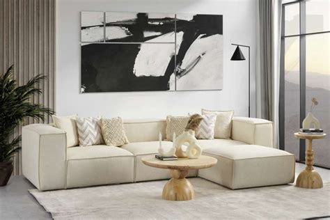 Casa Padrino Luxury Corner Sofa Ivory 315 X 200 X H 80 Cm Living