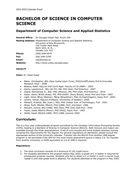 Bachelor Of Science In Computer Science