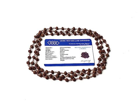 Mahant Ji Natural Original Beads Mukhi Rudraksha Mala