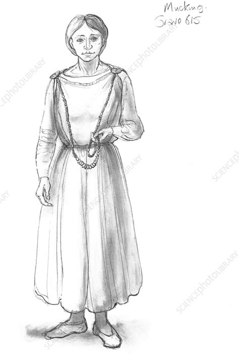 Anglo Saxon Woman Illustration Stock Image C0587354 Science Photo Library