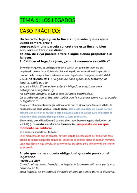 Casos PrÁcticos De Derecho Sucesorio Ejercicios De Derecho Civil