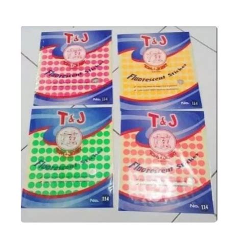 Jual Kertas Sticker Stiker Label Bulat Warna Fluorescent Tom Jerry Tandj