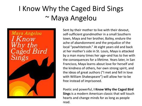 PPT - I Know Why the Caged Bird Sings ~ Maya Angelou PowerPoint ...