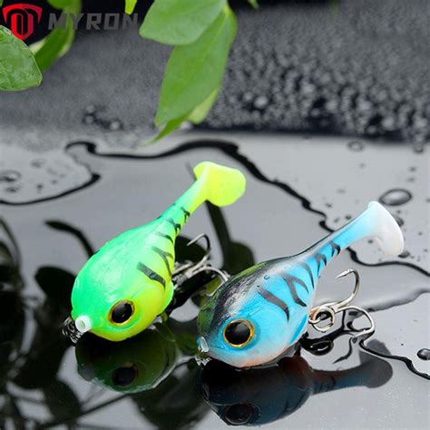 MYRON New Artificial Soft Bait Durable Worm Barbed Hook Balloon Fish