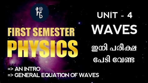 Waves Introduction And General Equation Of Waves Unit 4 Waves First