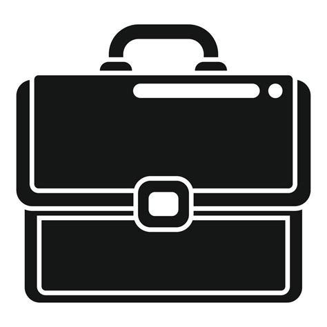 Businessman Briefcase Icon Simple Vector Work Bag Vector Art