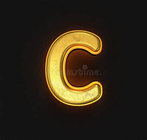 Alfabeto D Oro Vintage Con Struttura Arancione E Retroilluminazione