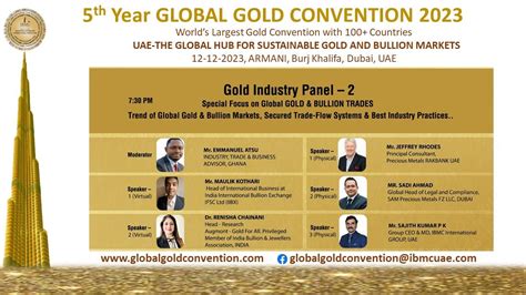 Gold Industry Panel 2 Ibmc 5th Year Global Gold Convention 2023 At