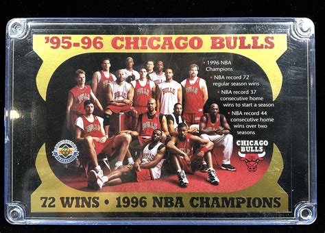 Lot Upper Deck ‘95 96 Chicago Bulls Nba Champions Card