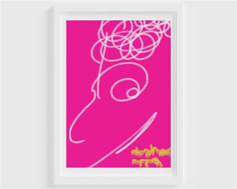 Pink Wall Art Print Printable Wall Art Minimalist Art Smile Etsy