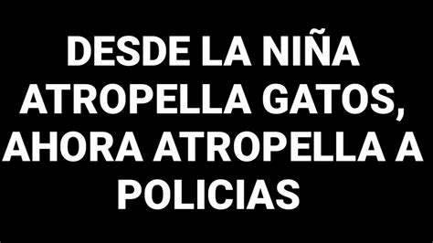 Desde la niña atropella gatos ahora atropella a policias YouTube