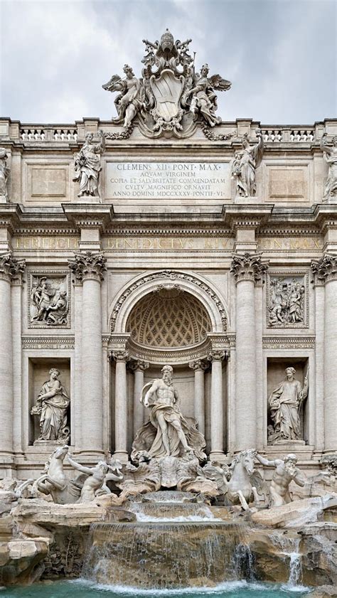 Trevi Fountain Rome Italy May Aesthetic Roman HD Phone Wallpaper