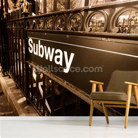 New York Subway Wallpaper Mural | Wallsauce UK