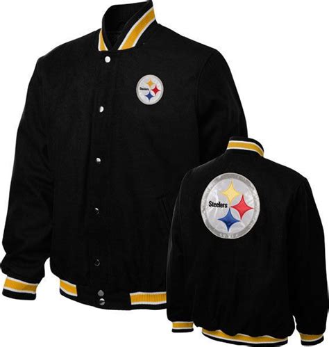 Pittsburgh Steelers Black Contender Wool Jacket By G Iii Giii Pittsburghsteelers Pittsburgh