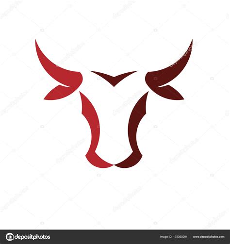 Abstract Simple Bull Head Vector Logo Concept Illustration Buffalo Head