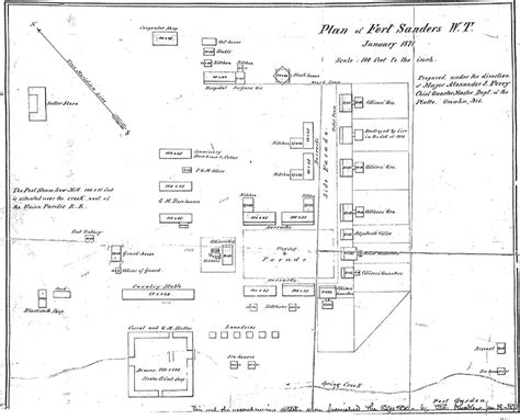 Fort Sanders Diagram - Cavalryman Steakhouse