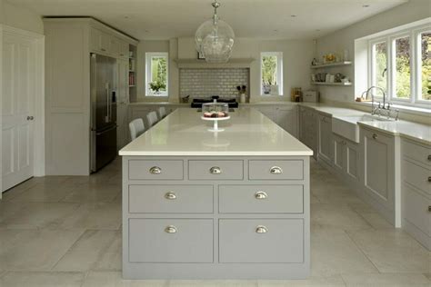 Cool Grey Hertfordshire Kitchen With Traditional Aga Higham Furniture