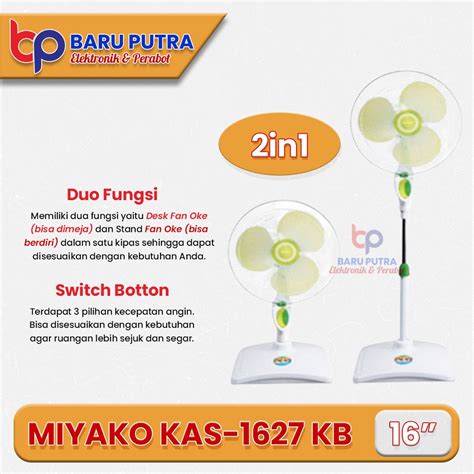 Jual Miyako Kas Kb Stand Fan Kipas Angin Shopee Indonesia