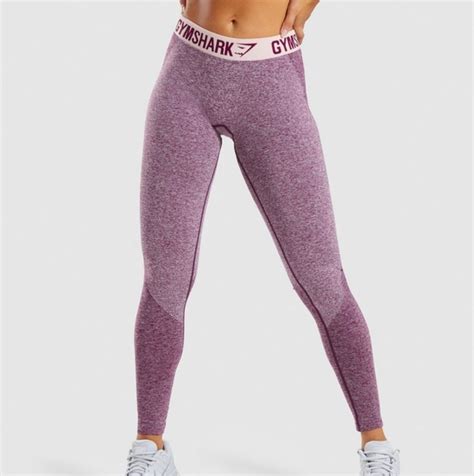 Gymshark Pants Jumpsuits Gymshark Flex Leggings Dark Ruby Marlblush Nude Poshmark