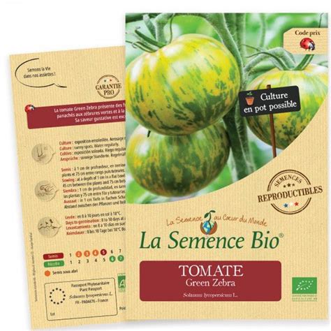 Graines Tomate Green Zebra BIO La Semence Bio