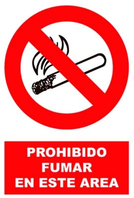 Cartel Prohibido Fumar 17x25 Cm