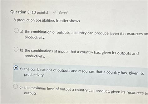 Solved Question Points Saveda Production Chegg