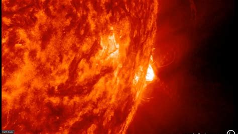 4 24 2014 X Class Solar Flare Erupts On The Sun S Western Limb YouTube